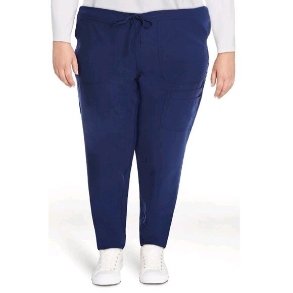 Scrubstar Women’s Drawstring Stretch Scrub Pants Size 3XL Navy Blue Indigo NEW - Picture 1 of 3